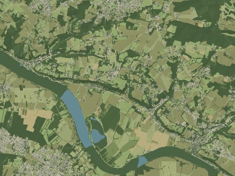 Cartographie vue du dessus — Baurech
