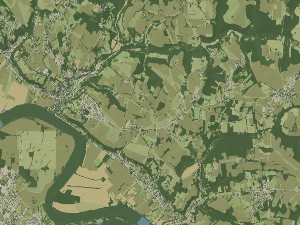 Cartographie vue du dessus — Langoiran