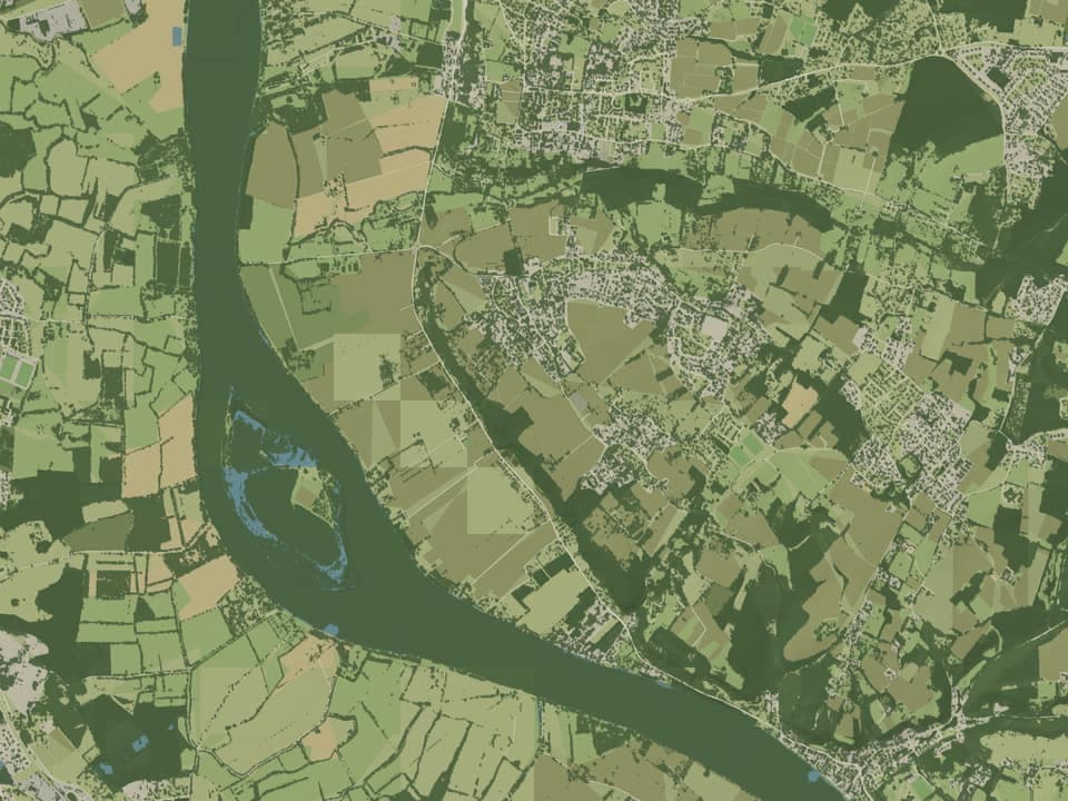 Cartographie vue du dessus — Quinsac