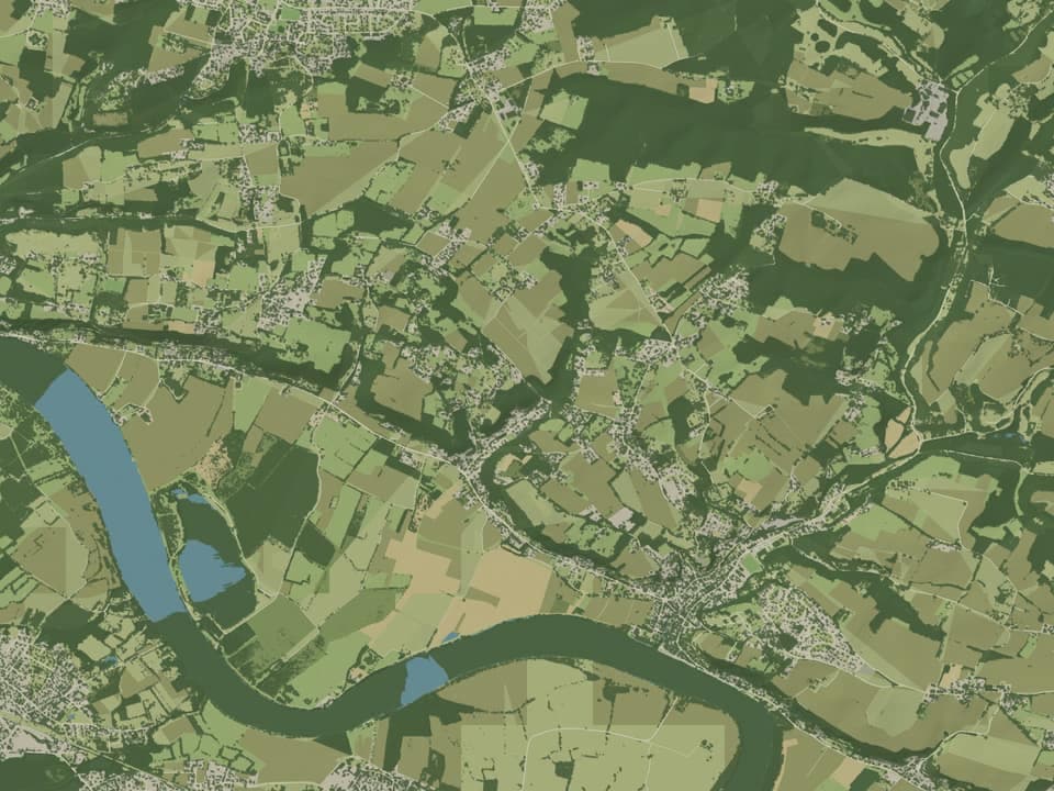 Cartographie vue du dessus — Tabanac